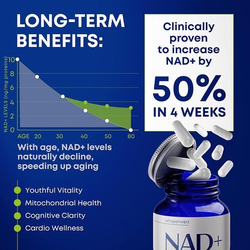 NAD+ Supplement with Nicotinamide Riboside, Trans Resveratrol & Quercetin – NAD Plus Complex for Energy, Brain & Mitochondrial Support – Antioxidant and Longevity Formula for Women & Men – 60 capsules in Saudi Arabia