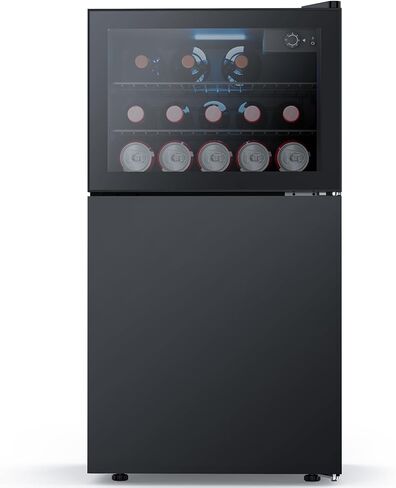 Beverage Refrigerator with Freezer, 2.6 Cu.Ft Compact Refrigerator, Reversible Door, Adjustable Thermostat, Mini Fridge for Bedroom, Office in Kuwait