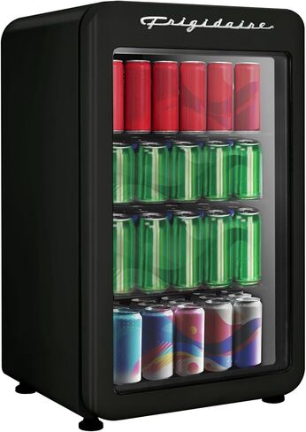 Frigidaire Retro Compact Refrigerator with Glass Door, 3.2 cu ft Countertop Fridge, Rounded Corners, Premium, for Office, Bedroom, Dorm Room, Cabin in Saudi Arabia