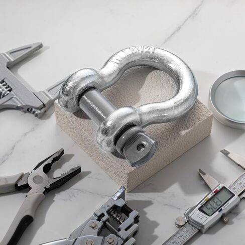Pelopy 4 Pack 1 Inch Shackles D Ring Heavy Duty Bow Shackle with 1-1/8'' Screw Pin, 8.5 Tons / 18739 Lbs Working Load Limit for Towing Rigging Lifting Moving Winch Recovery in Saudi Arabia
