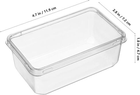 Dessert Containers Cake Boxes with Lids: 20 Pack Clear Plastic Small Square Tiramisu Cake Boxes for Individual Tiramisu Mousse Food Disposable Fruit Packaging Cup for Baking Party Favor in Saudi Arabia
