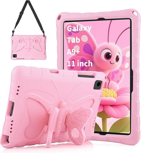 ل Tab Samsung Galaxy Tab A8 10.5 Case 2022 (SM-X200/X205/X207) مع حامل قلم رصاص شاشة ، مقبض دوار ، حزام كتف ، غطاء محصّم للسيليكون للطفل in Kuwait