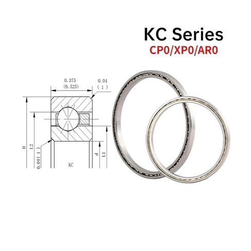 1PCS Thin Wall Constant Section Bearing KC Series Height 9.525mm 0.375inch KC040 050 070 080 110 120 CP0 XP0 AR0(Cp0,KC055) in Saudi Arabia