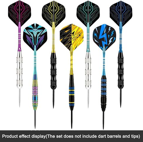 105 قطعة من Dart Flights (35 مجموعة فريدة)، 100 ميكرون PET، مناسبة عالميًا لأعمدة الألومنيوم والبولي فينيل كلوريد، للسهام ذات الأطراف الفولاذية والناعمة، جودة ممتازة للبطولات مع 7 تصميمات in Kuwait