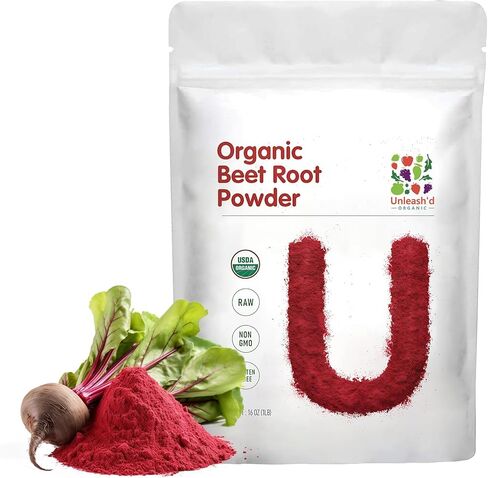 Unleash’d Organic Beet Root Powder 16 oz – 100% Pure Raw Superfood, Non-GMO, Nutrient-Rich Energy & Circulation Support in Saudi Arabia