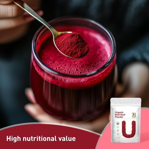 Unleash’d Organic Beet Root Powder 16 oz – 100% Pure Raw Superfood, Non-GMO, Nutrient-Rich Energy & Circulation Support in Saudi Arabia