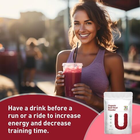Unleash’d Organic Beet Root Powder 16 oz – 100% Pure Raw Superfood, Non-GMO, Nutrient-Rich Energy & Circulation Support in Saudi Arabia