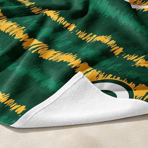 منشفة شاطئ من الألياف الدقيقة كبيرة الحجم من Northwest NFL Green Bay Packers، 60 × 70 بوصة - سريعة الجفاف، مقاومة للرمل، خفيفة الوزن، عالية الامتصاص، تصميم شيبوري in Saudi Arabia