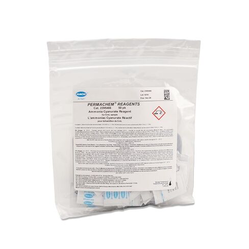 Hach Ammonia Cyanurate Reagent Powder Pillows, 5 mL, (Pack of 50), 2395466 in Kuwait