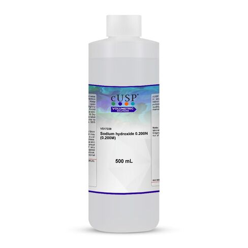 Sodium Hydroxide Solution 0.200N (0.200M) - 500mL | Lab-Grade NaOH Standard Solution for Titration & Testing in Kuwait