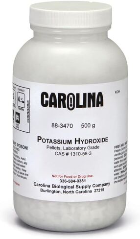 Potassium Hydroxide, Pellets, Laboratory Grade, 500 G in Kuwait