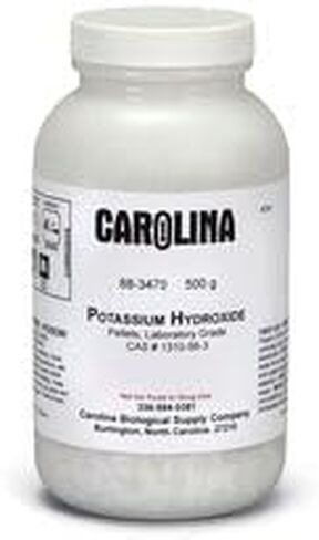 Potassium Hydroxide, Pellets, Laboratory Grade, 500 G in Kuwait
