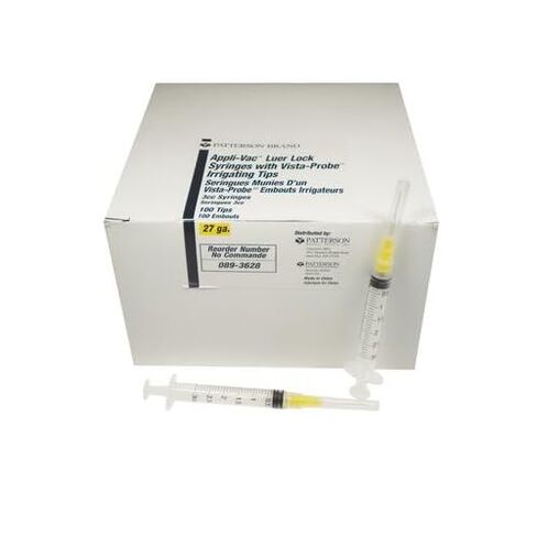 Vista Dental 316237 Pre-Tipped Syringes with Probe Tips 3cc 27 Gauge 100/Bx in Kuwait