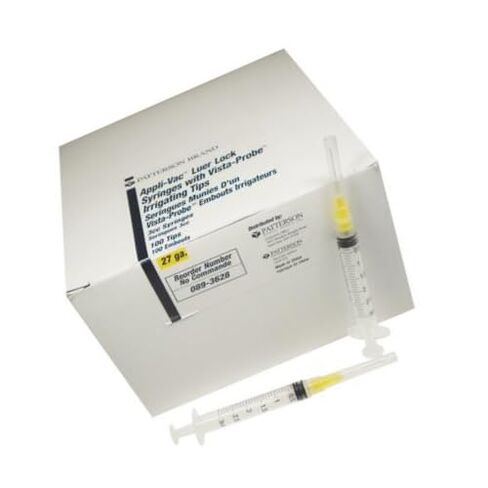 Vista Dental 316237 Pre-Tipped Syringes with Probe Tips 3cc 27 Gauge 100/Bx in Kuwait