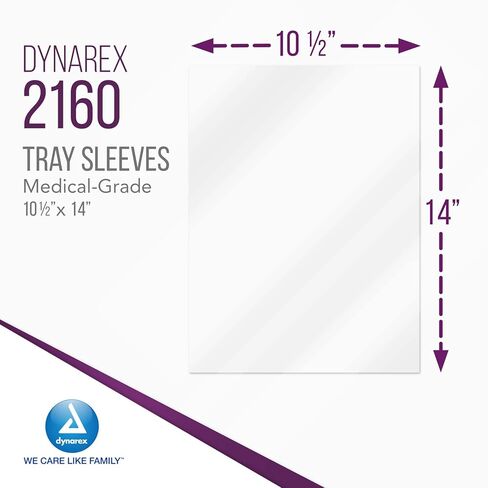 أكمام صينية Dynarex، أكمام صينية الوشم والأسنان، مصنوعة من البلاستيك الشفاف، حاجز بين الصينية والأدوات، متوسطة، 25.4 سم × 35.56 سم، علبة واحدة تحتوي على 3000 أكمام (6 صناديق من 500) in Saudi Arabia