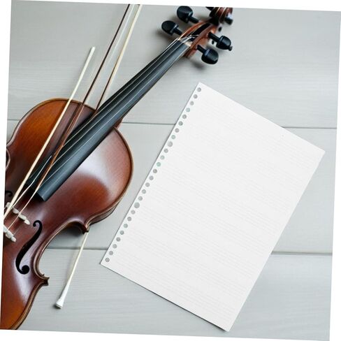 Toyvian Manuscript Music Paper Refill Sheets 10x7 Blank Staff Paper for Composers 50 Sheets Loose Notebook Replacement for Piano Practice and Music Composition in Saudi Arabia