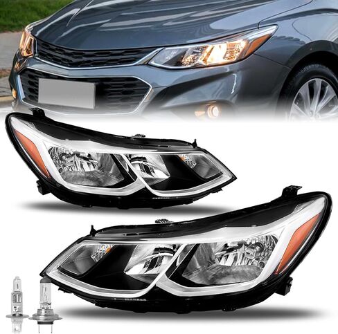 JSBOYAT Fits for 2016-2019 Chevy Cruze Headlight Assembly Replacement Halogen Non-Projector Factory Headlamp OE Style Front Lamp Left Driver Side in Kuwait