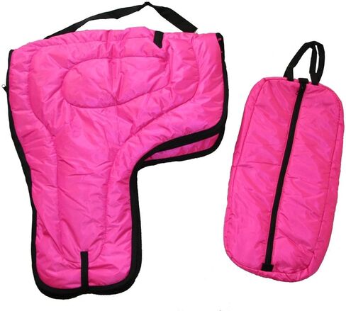 AJ Tack Western Padded Saddle and Bridle Carrier Set Royal Blue in Kuwait