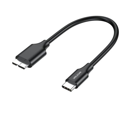 USB C Hard Drive Cable, 10Gbps Micro-B to USB-C Cable Cord 1FT, External Hard Drive Cable, USB 3.0 Micro-B Cord Compatible with MacBook Pro/Air, iPad/Tablet, iPhone, Galaxy S24, WD, HDD, SSD in Kuwait