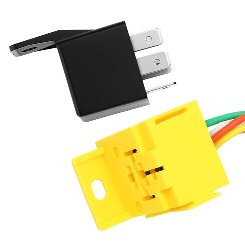 QWORK Motor Relay 5 Pin 24V 40A، مرحل السيارات، 5 حزم مرحلات السيارة تبديل الطاقة لصندوق السيارة، البدء عن بعد، والإضاءة in Saudi Arabia