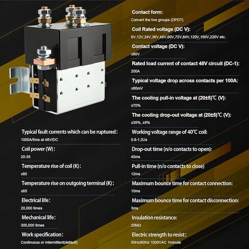 DC182 36V عكس المقاولين مع المدمج في الصمامات، 200A للرافعات الشوكية الكهربائية عربة الغولف الآلات الصناعية in Kuwait