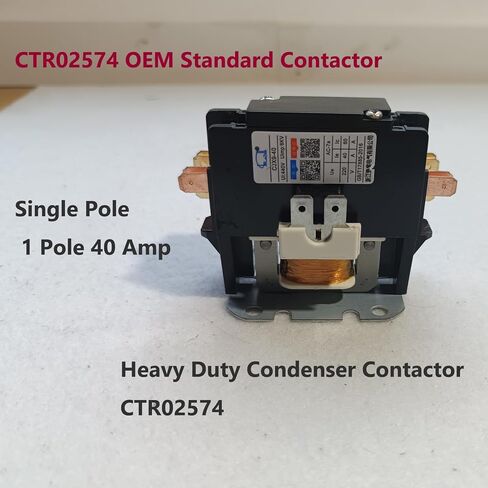 CTR02574 Air Conditioner Condenser Compressor Contactor, 40 Amp / 1-Pole / 24V Coil in Saudi Arabia