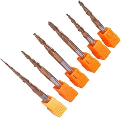 1pcs/5pcs Tapered Ball Nose End Mill 2 Flute Carbide Spiral Milling Cutter 3.175-12mm Shank CNC Router Bit for 2D and 3D Engraving(R2.0x47x8x85,5PCS) in Kuwait