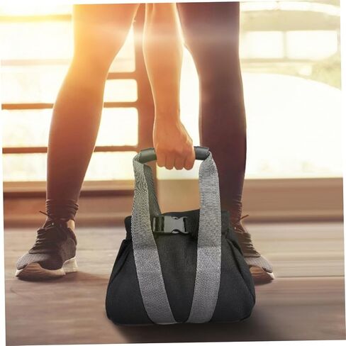 قطعتان من أكياس رمل اللياقة البدنية مع مقبض غير قابل للانزلاق وقابلة لإعادة الملء من القماش الكتاني المحمول Kettlebell حقيبة رمل ناعمة للتدريب المنزلي واللياقة البدنية وتمارين اليوجا Kettlebell in Kuwait