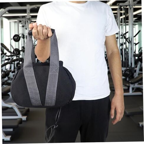 قطعتان من أكياس رمل اللياقة البدنية مع مقبض غير قابل للانزلاق وقابلة لإعادة الملء من القماش الكتاني المحمول Kettlebell حقيبة رمل ناعمة للتدريب المنزلي واللياقة البدنية وتمارين اليوجا Kettlebell in Kuwait