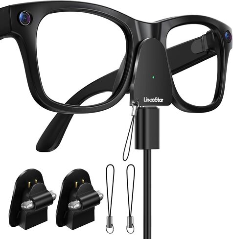 Charging Adapter for RayBan Meta Smart Glasses, USB C Charger Compatible with Meta Gen 1/2 Wayfarer Skyler Headliner Oakley Meta HSTN, Portable Charger with LED Indicator Overcharge Protection, 2Pack in Kuwait