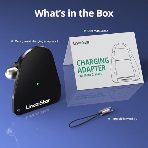 Charging Adapter for RayBan Meta Smart Glasses, USB C Charger Compatible with Meta Gen 1/2 Wayfarer Skyler Headliner Oakley Meta HSTN, Portable Charger with LED Indicator Overcharge Protection, 2Pack in Kuwait