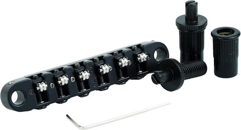 Guyker Adjustable Tune-O-Matic Roller Saddle Locking Bridge, String Space 10.4mm Bridge Replacement Part for Electric Guitars(GM008, Chrome) in Saudi Arabia