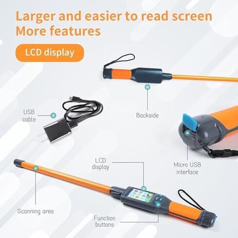 قارئ ماسح ضوئي لرقاقة الحيوانات الأليفة، 134.2 كيلو هرتز، معرف علامة RFID العالمي المحمول، ماسح ضوئي لعلامة الأذن الحيوانية مع شاشة LCD، تخزين 20000 بيانات in Saudi Arabia