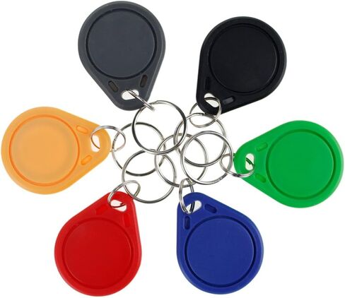 13.56MHz RFID Key Fob Grey, ABS Waterproof Key Tag for Office Staff, Durable Access Control Keychain (50-Pack) in Saudi Arabia