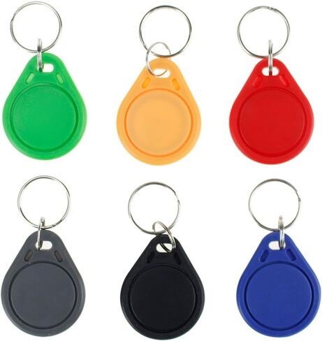 13.56MHz RFID Key Fob Grey, ABS Waterproof Key Tag for Office Staff, Durable Access Control Keychain (50-Pack) in Saudi Arabia