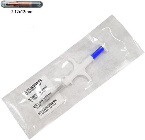 20 قطعة 134.2 كيلو هرتز علامة رقاقة RFID الدقيقة للحيوانات، شريحة EM4305 العالمية ISO11784/5 FDX-B القياسية، علامة تعريف الحيوانات الأليفة للأسماك والكلاب والقطط والماشية (1.4 * 8 مم) in Kuwait