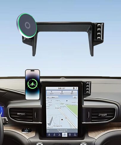 Car Phone Holder for 2020-2025 Ford Escape Accessories Apply to 8 Inch Touch Screen 15W Fast Wireless Charger Screen Fixed Clip Cell Phone Mount Hands-Free 360 Degree Rotation ﻿ in Saudi Arabia