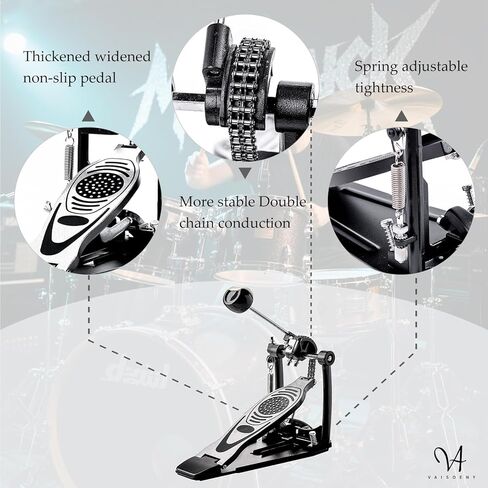 دواسة طبلة الجهير، دواسة طبلة مزدوجة السلسلة لطبل الجهير ومجموعة الطبل (V-DC-VZ14) in Kuwait