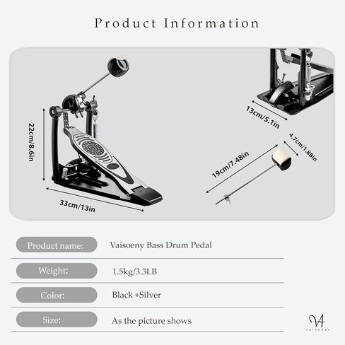 دواسة طبلة الجهير، دواسة طبلة مزدوجة السلسلة لطبل الجهير ومجموعة الطبل (V-DC-VZ14) in Kuwait