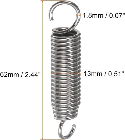 Generic Drum Foot Pedal Spring Stainless Steel for Drum Tuner Drum Pedals Drum Kit Accessories 2pcs Silver in Saudi Arabia