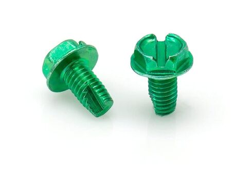 THE CIMPLE CO 10 Pack, Green - 1/2 in (13 mm) Self Tapping Ground Screws - 10-32 Green - Electrical - Hex Head - Stainless Steel in Kuwait
