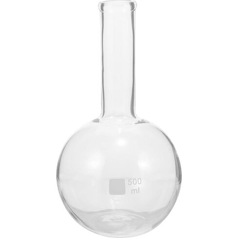 Garneck Clear Glass Flask for Laboratory Use Flat Bottom Long Neck Flask with Scale Heat-Resistant Chemistry Experiment Container for Distillation and Mixing in Kuwait