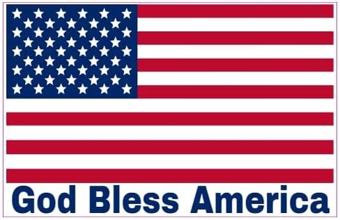 U.S. Custom Stickers God Bless America Flag Sticker 5 Inch in Saudi Arabia