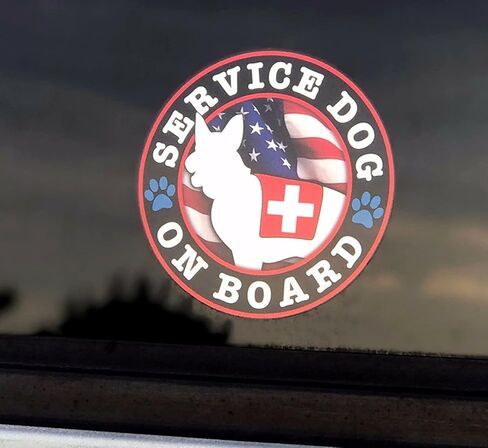 Kramer Service Dog On Board Sticker for Car Vinyl Decal Truck Window Car Bumper Sticker (4" Set of 2) in Saudi Arabia
