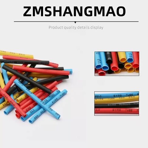 164Pcs Multicolor Electric Insulation Heat Shrink Tube Wire Shrink Wrap Assortment Kit Eco-Friendly Material 8 Sizes Heat Shrink Tubing Kit,Heat-Shrink Tubing,Industrial Tubing,Wiring and Connecting in Kuwait