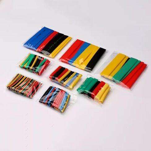164Pcs Multicolor Electric Insulation Heat Shrink Tube Wire Shrink Wrap Assortment Kit Eco-Friendly Material 8 Sizes Heat Shrink Tubing Kit,Heat-Shrink Tubing,Industrial Tubing,Wiring and Connecting in Kuwait