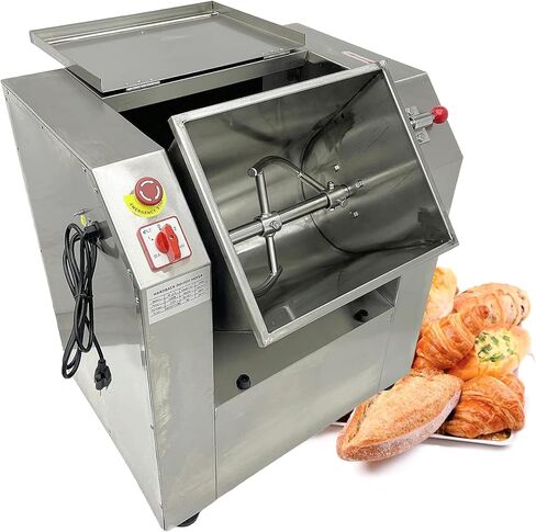 TECHTONGDA Commercial Dough Mixer All Stainless Steel Pizza Dough Mixer 110V Dough Blender Kneading Machine with 50 KG Kneading Capacity and 90 Degree Tilt for Schools Bakeries Restaurants Pizzerias in Saudi Arabia