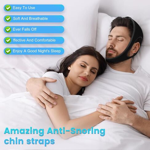 Snoring Chin Strap Comfortable Universal Snoring Devices Adjustable Effective Stop Snoring Sleep Snore Reducing Aid for Women and Men in Kuwait