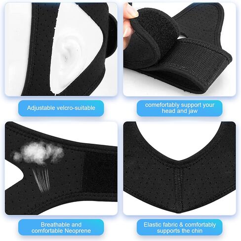 Snoring Chin Strap Comfortable Universal Snoring Devices Adjustable Effective Stop Snoring Sleep Snore Reducing Aid for Women and Men in Kuwait