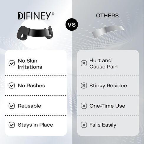 Reusable Nasal Strips for Breathing: Snoring Support, Max Strength Internal Nasal Opener, No Sticky Pads, Nose Strips Alternative, Bend-to-Fit Steel Bridge Nasal Dilators for Sleep in Kuwait